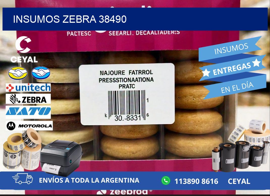 INSUMOS ZEBRA 38490