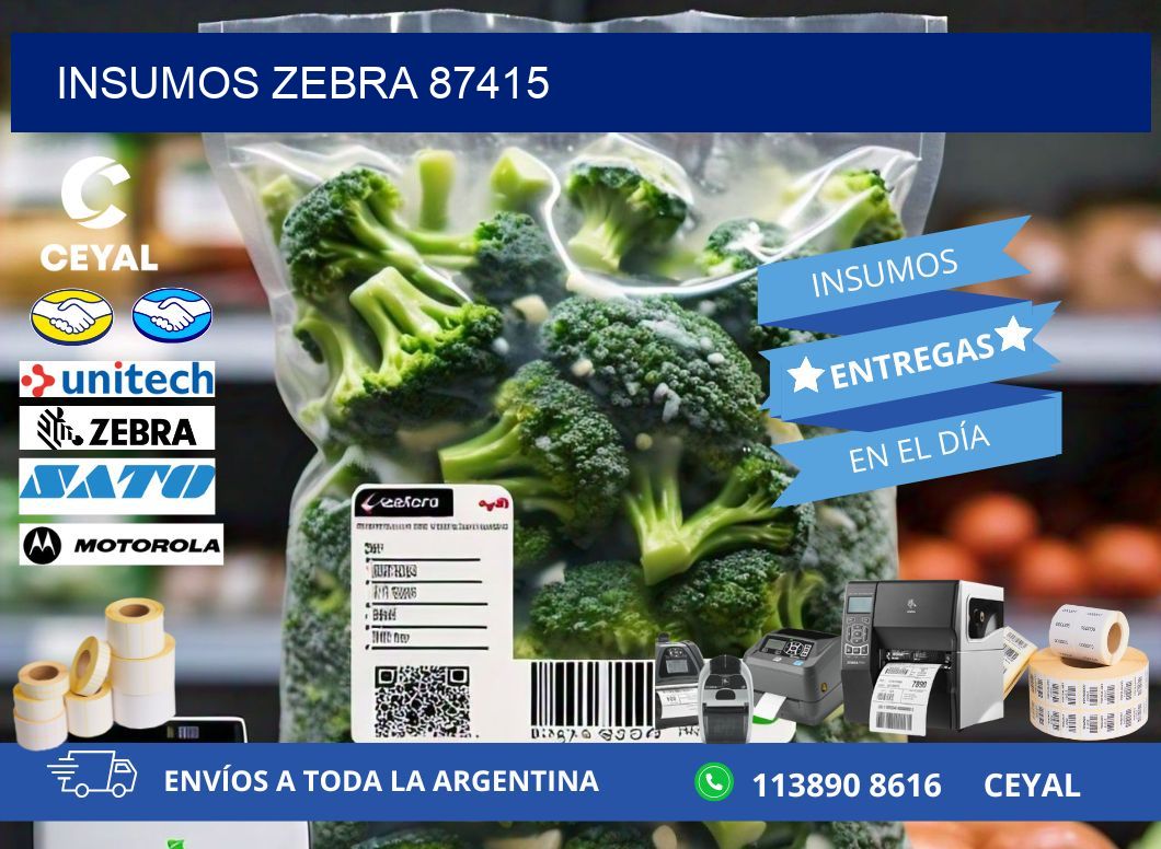 INSUMOS ZEBRA 87415