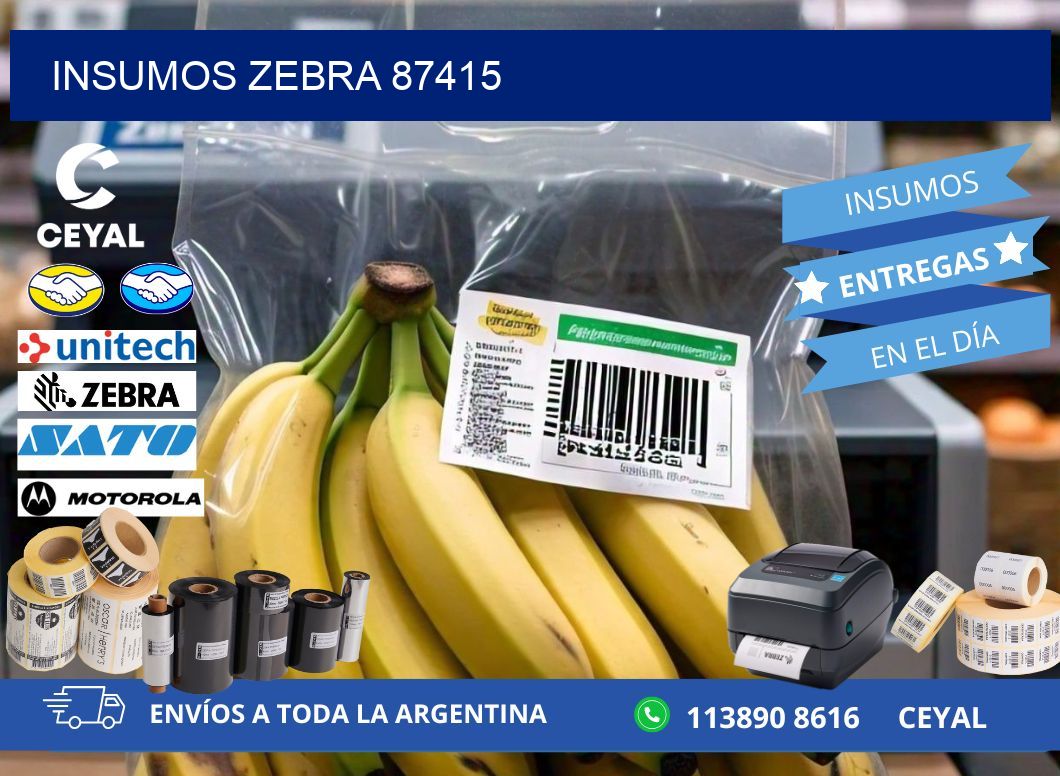INSUMOS ZEBRA 87415