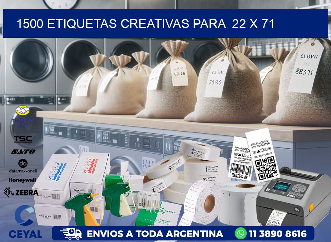 1500 ETIQUETAS CREATIVAS PARA  22 x 71