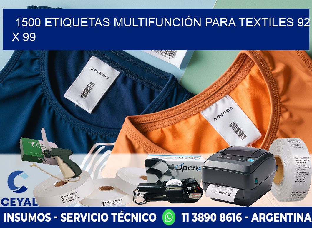 1500 ETIQUETAS MULTIFUNCIÓN PARA TEXTILES 92 x 99