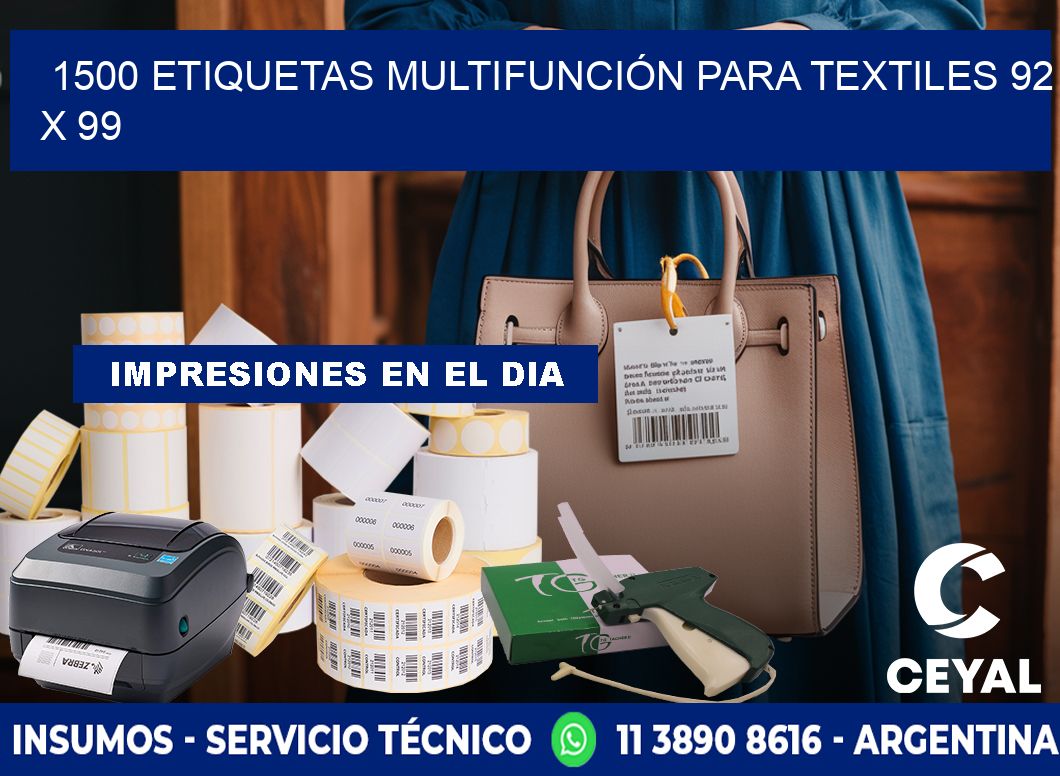 1500 ETIQUETAS MULTIFUNCIÓN PARA TEXTILES 92 x 99