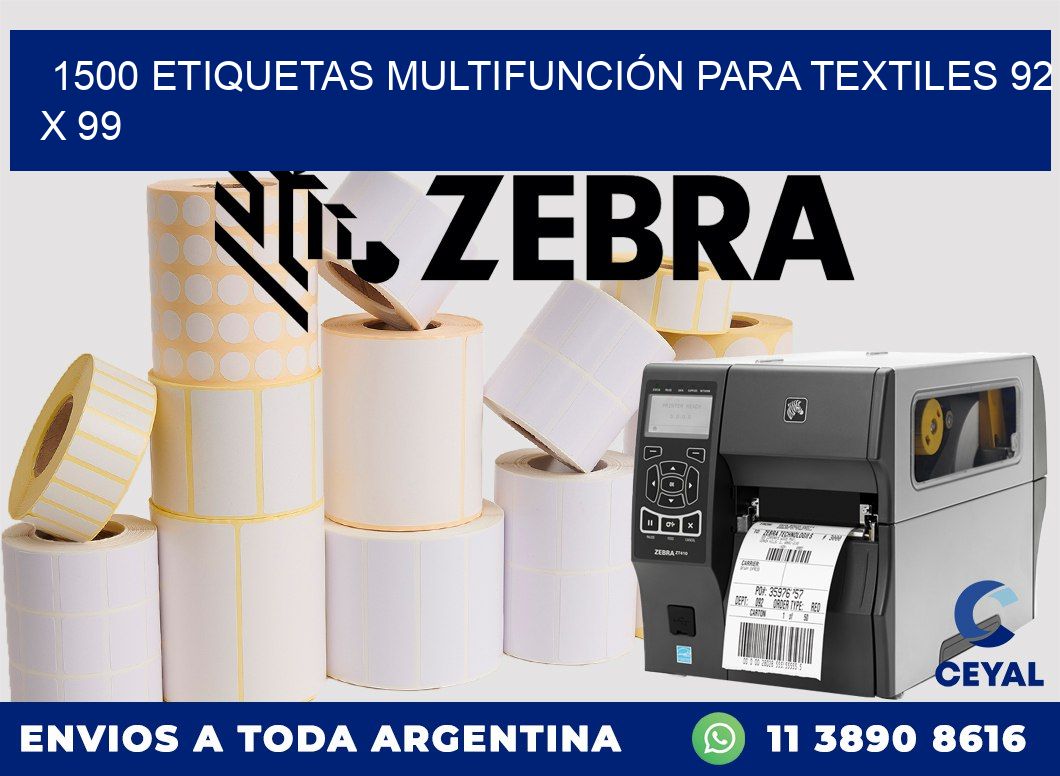 1500 ETIQUETAS MULTIFUNCIÓN PARA TEXTILES 92 x 99