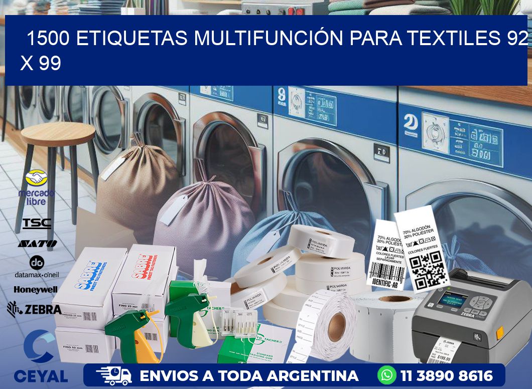 1500 ETIQUETAS MULTIFUNCIÓN PARA TEXTILES 92 x 99