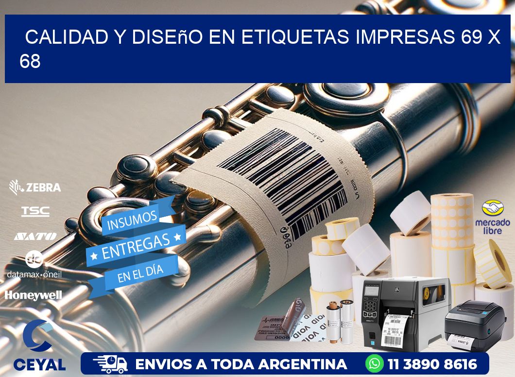Calidad y Diseño en Etiquetas Impresas 69 x 68