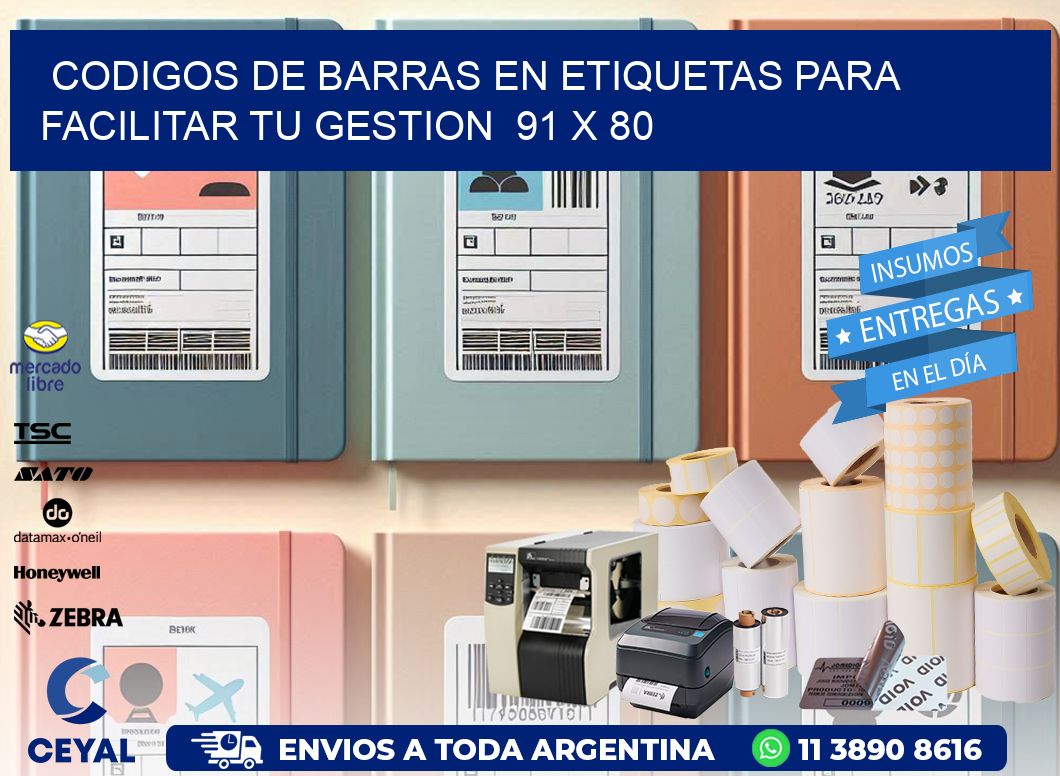 Codigos de Barras en Etiquetas para Facilitar tu Gestion  91 x 80
