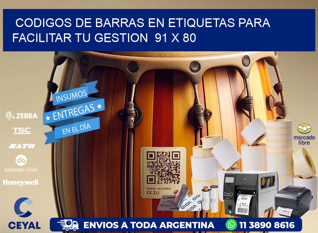 Codigos de Barras en Etiquetas para Facilitar tu Gestion  91 x 80