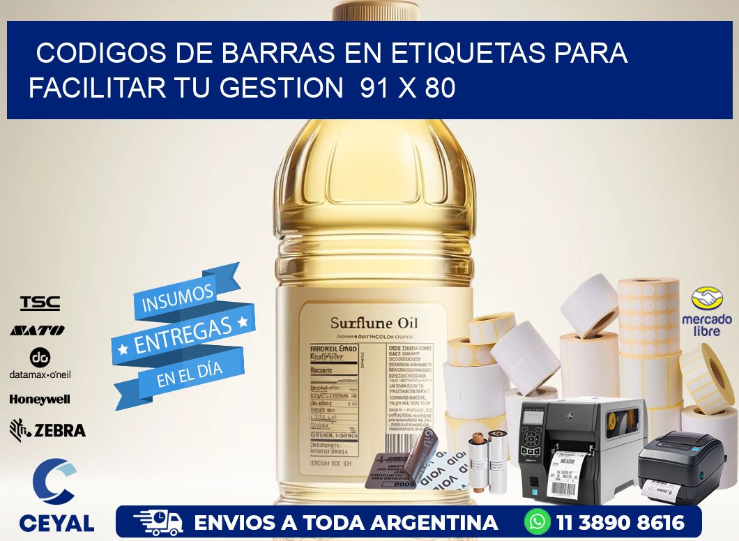 Codigos de Barras en Etiquetas para Facilitar tu Gestion  91 x 80
