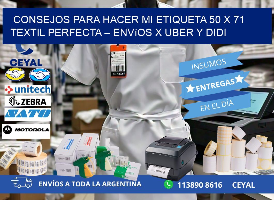 Consejos para hacer mi Etiqueta 50 x 71 textil perfecta – Envíos x Uber y DiDi