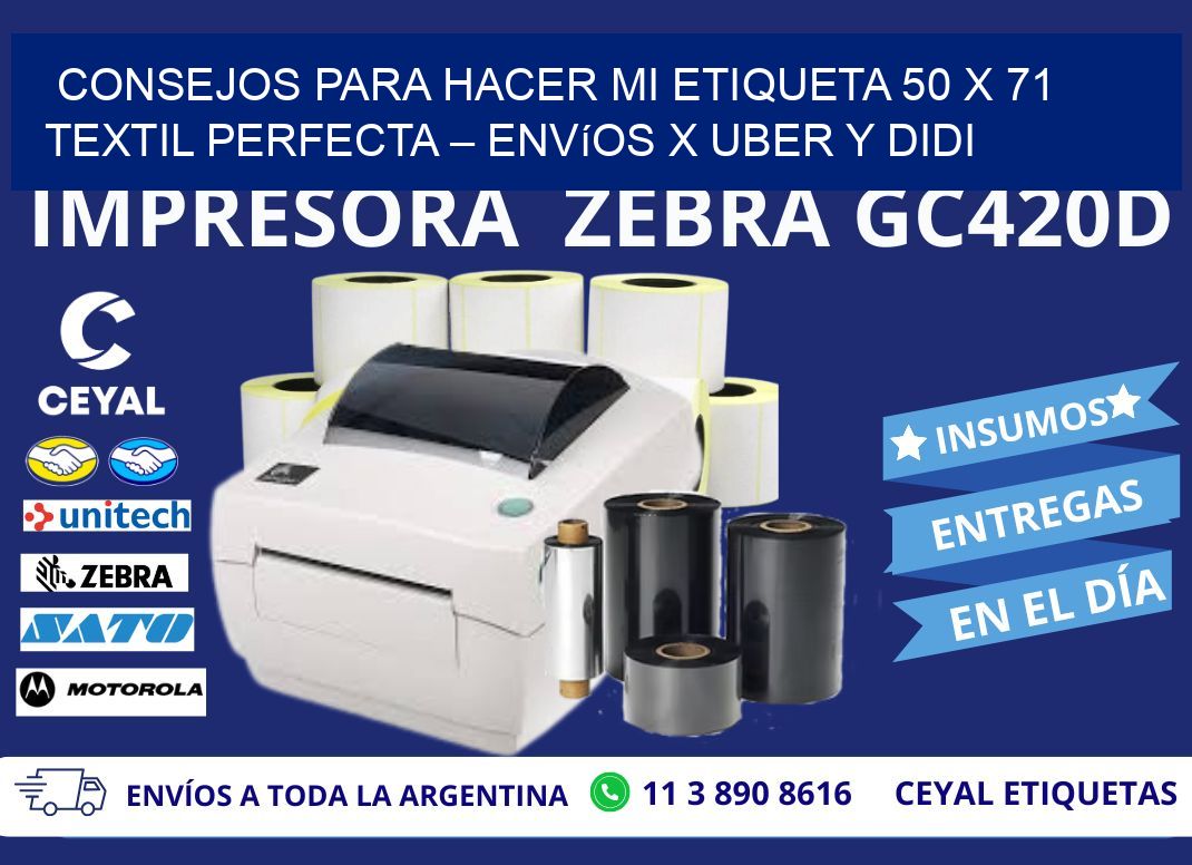 Consejos para hacer mi Etiqueta 50 x 71 textil perfecta – Envíos x Uber y DiDi