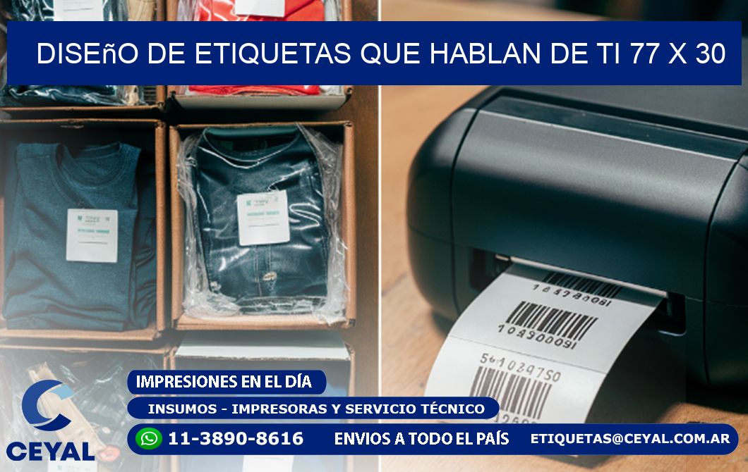 Diseño de Etiquetas que Hablan de Ti 77 x 30