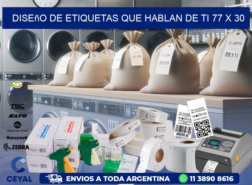 Diseño de Etiquetas que Hablan de Ti 77 x 30