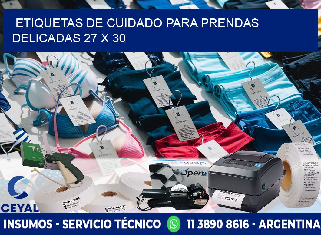 ETIQUETAS DE CUIDADO PARA PRENDAS DELICADAS 27 x 30