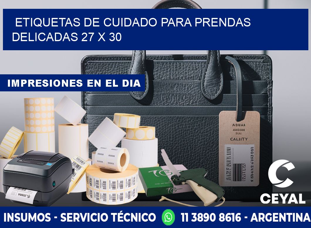 ETIQUETAS DE CUIDADO PARA PRENDAS DELICADAS 27 x 30
