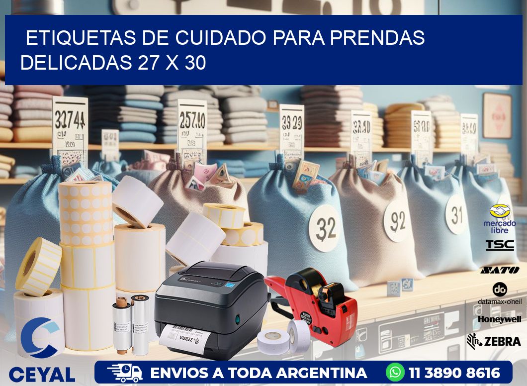 ETIQUETAS DE CUIDADO PARA PRENDAS DELICADAS 27 x 30