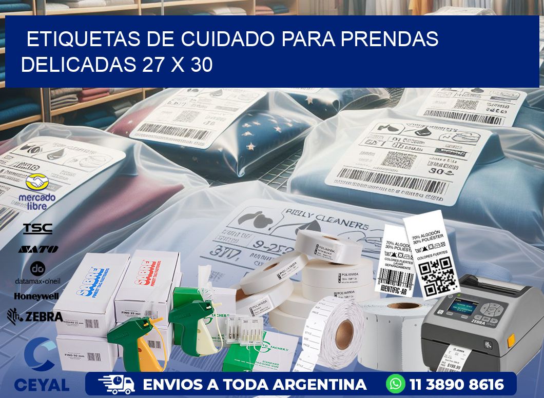 ETIQUETAS DE CUIDADO PARA PRENDAS DELICADAS 27 x 30
