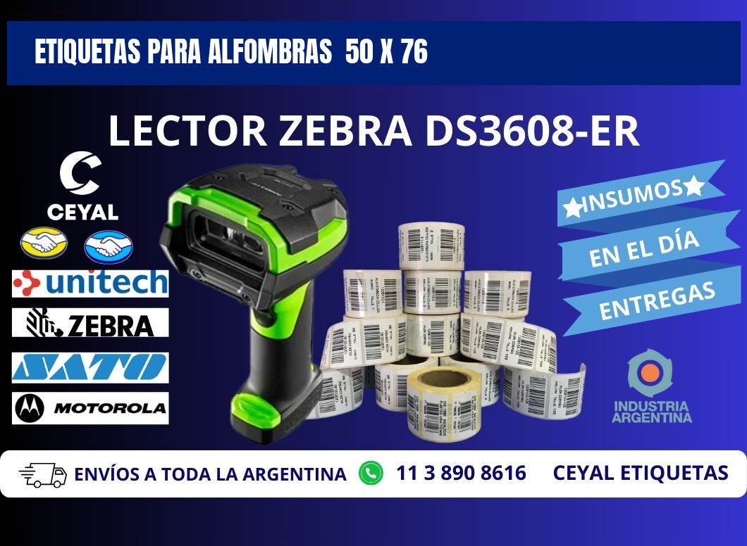 ETIQUETAS PARA ALFOMBRAS  50 x 76