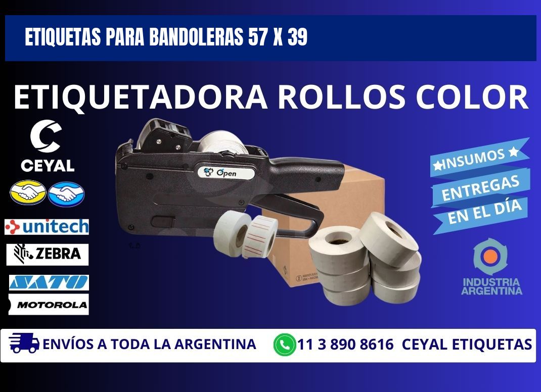 ETIQUETAS PARA BANDOLERAS 57 x 39