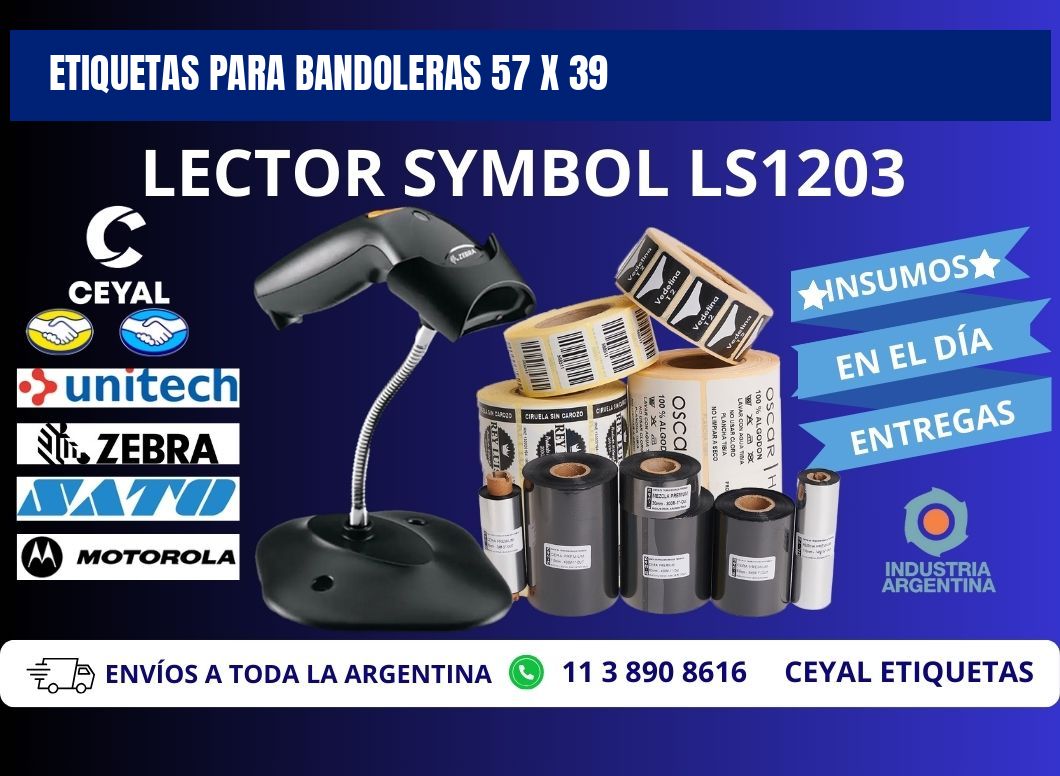 ETIQUETAS PARA BANDOLERAS 57 x 39
