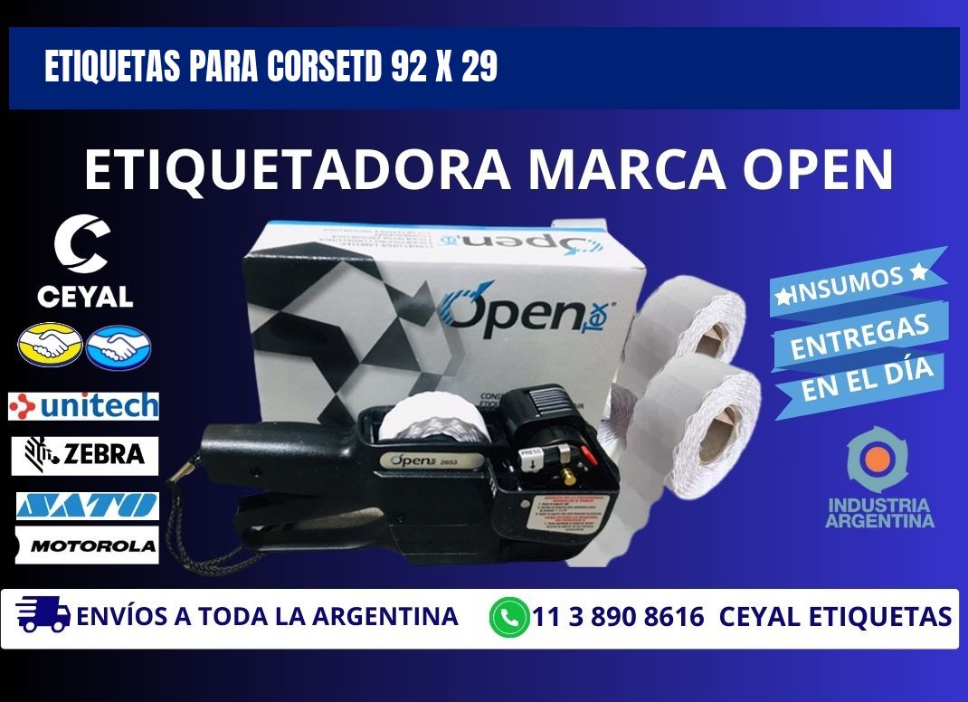 ETIQUETAS PARA CORSETD 92 x 29