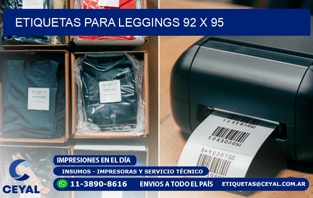 ETIQUETAS PARA LEGGINGS 92 x 95