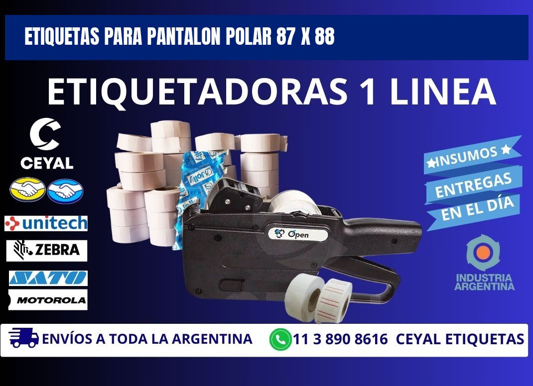 ETIQUETAS PARA PANTALON POLAR 87 x 88