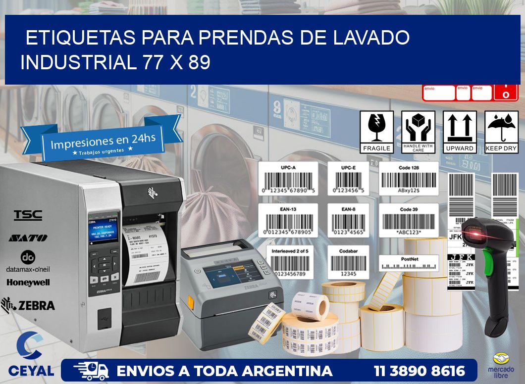 ETIQUETAS PARA PRENDAS DE LAVADO INDUSTRIAL 77 x 89