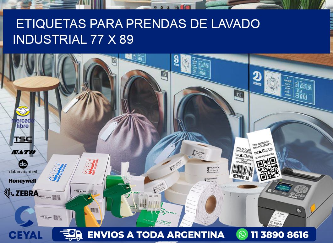 ETIQUETAS PARA PRENDAS DE LAVADO INDUSTRIAL 77 x 89