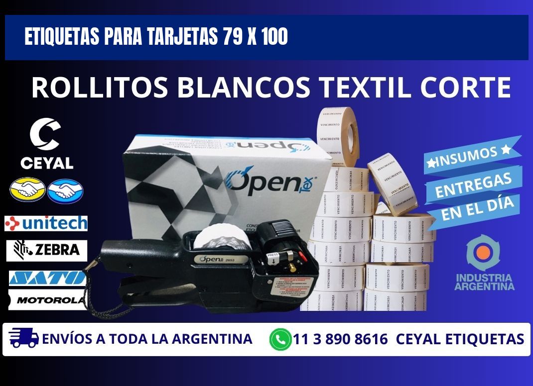 ETIQUETAS PARA TARJETAS 79 x 100