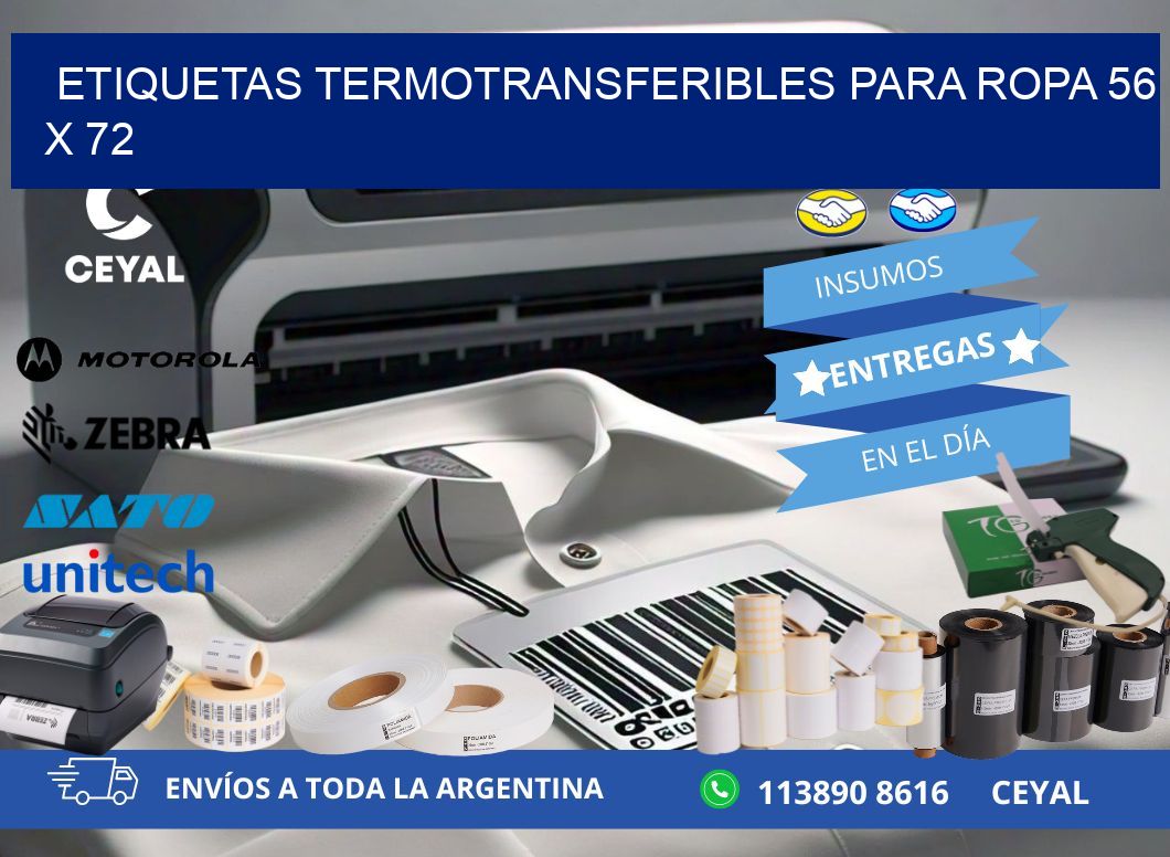 ETIQUETAS TERMOTRANSFERIBLES PARA ROPA 56 x 72