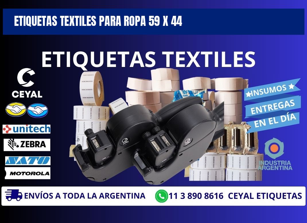 ETIQUETAS TEXTILES PARA ROPA 59 x 44