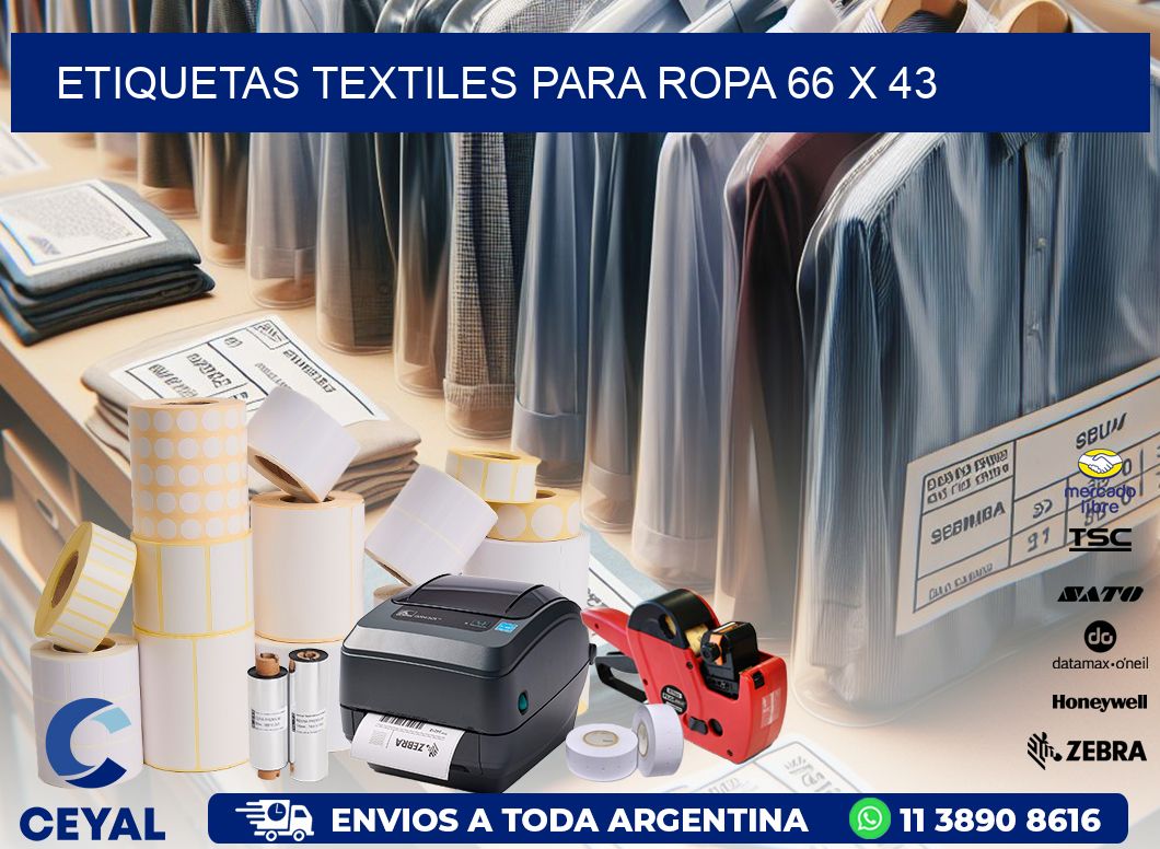 ETIQUETAS TEXTILES PARA ROPA 66 x 43