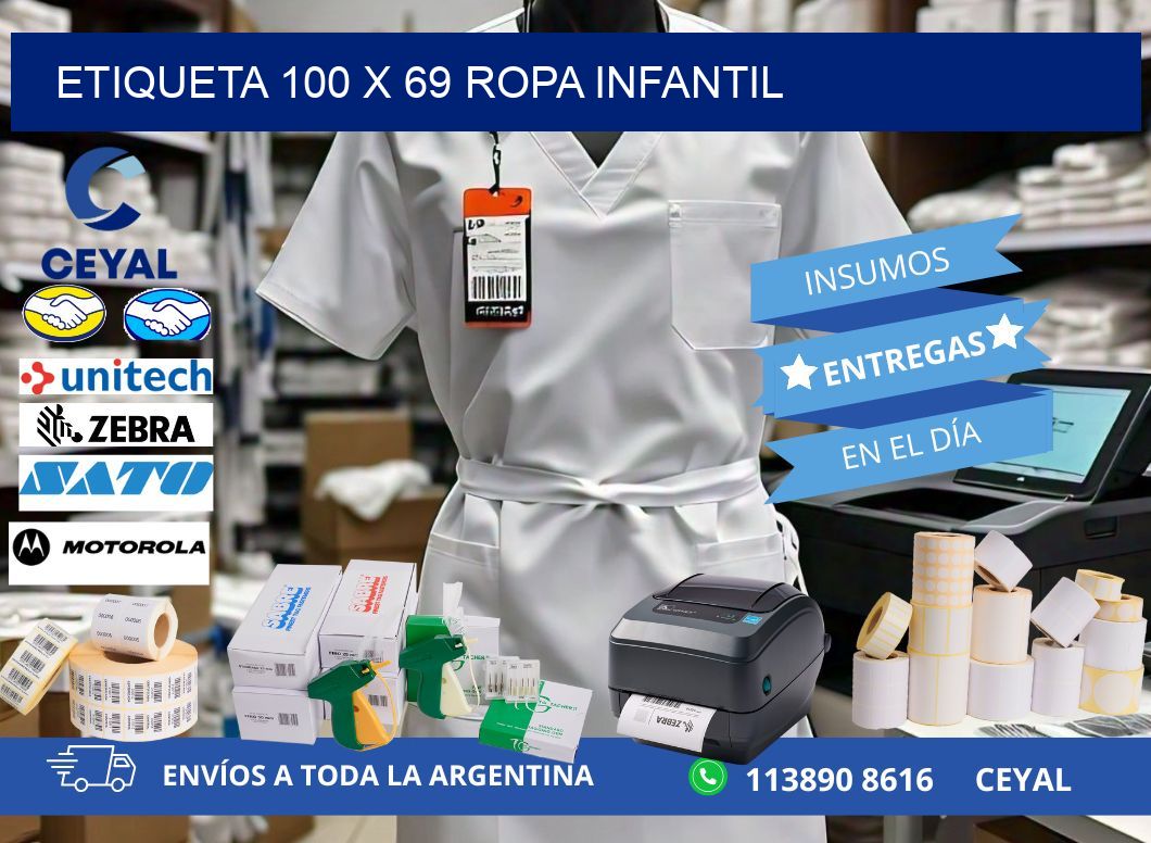 Etiqueta 100 x 69 ropa infantil