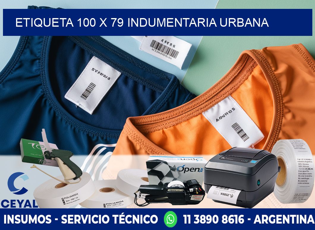 Etiqueta 100 x 79 indumentaria urbana