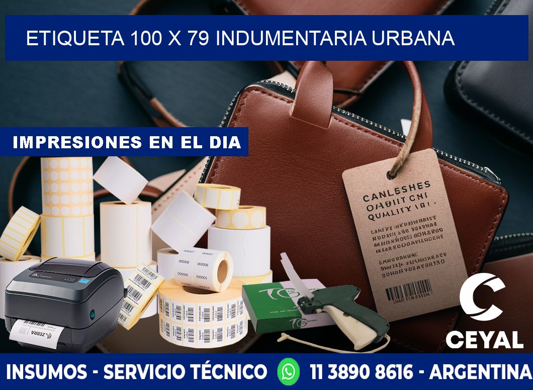 Etiqueta 100 x 79 indumentaria urbana