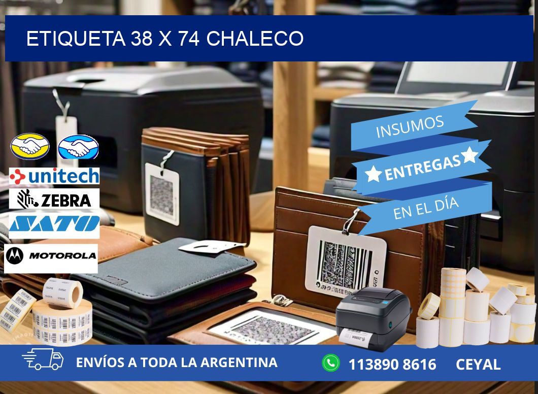 Etiqueta 38 x 74 chaleco