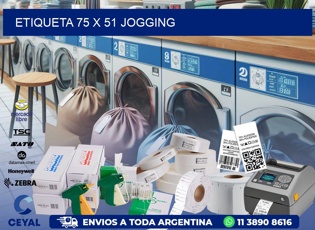 Etiqueta 75 x 51 jogging