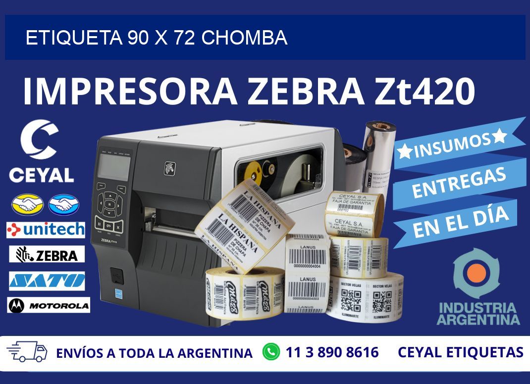 Etiqueta 90 x 72 chomba