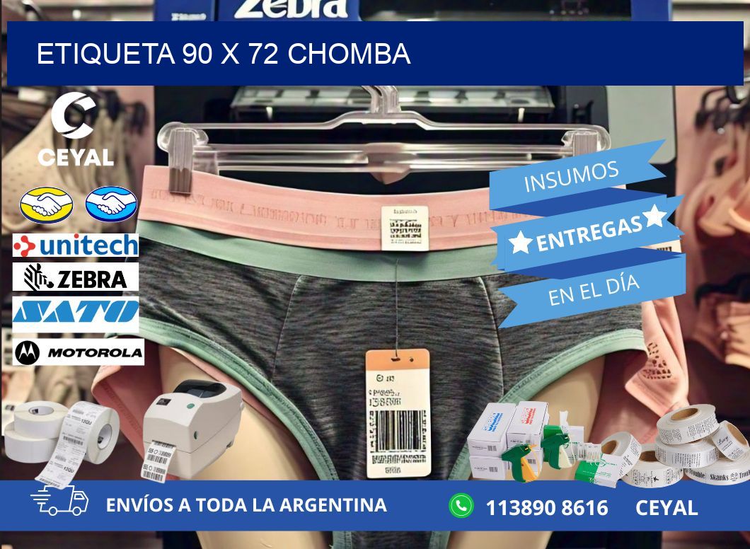 Etiqueta 90 x 72 chomba