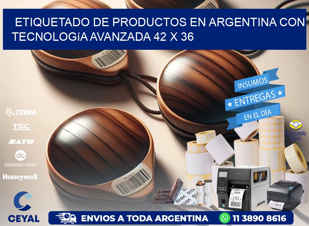 Etiquetado de Productos en Argentina con Tecnología Avanzada 42 x 36