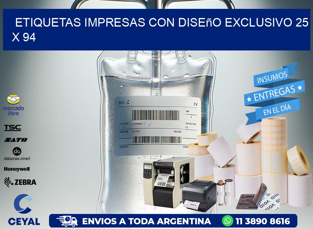 Etiquetas Impresas con Diseño Exclusivo 25 x 94