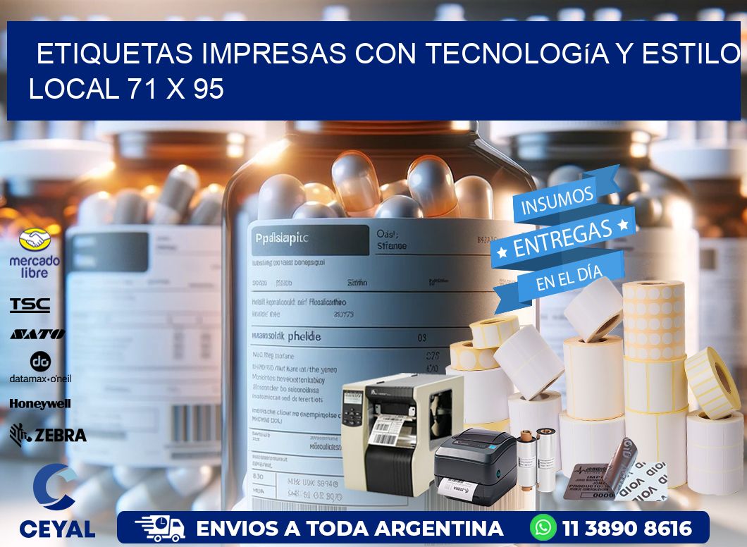 Etiquetas Impresas con Tecnología y Estilo Local 71 x 95