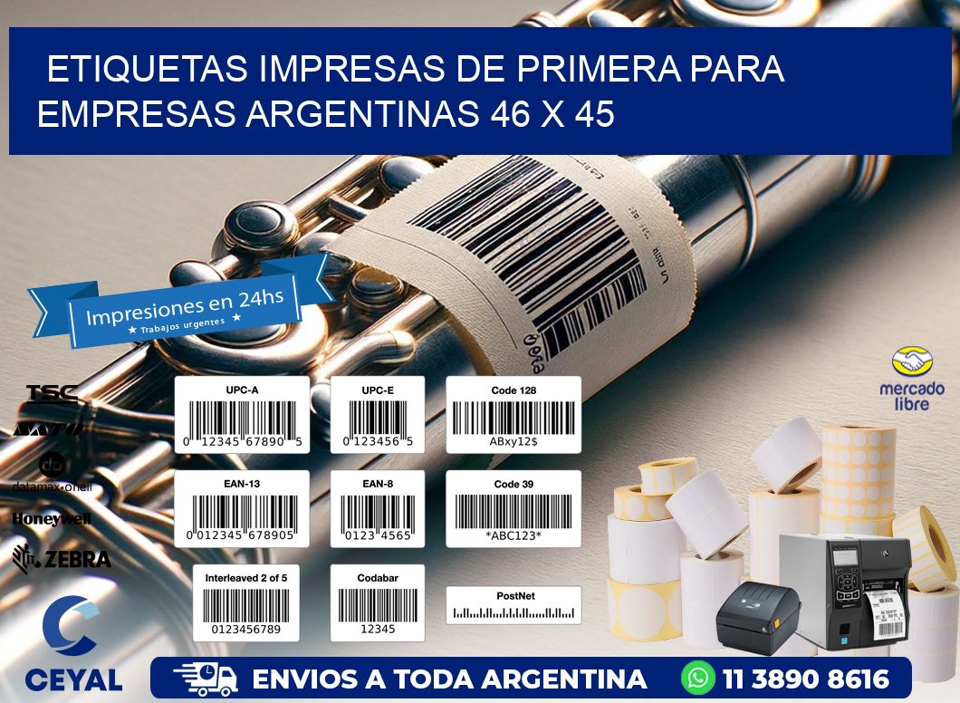 Etiquetas Impresas de Primera para Empresas Argentinas 46 x 45