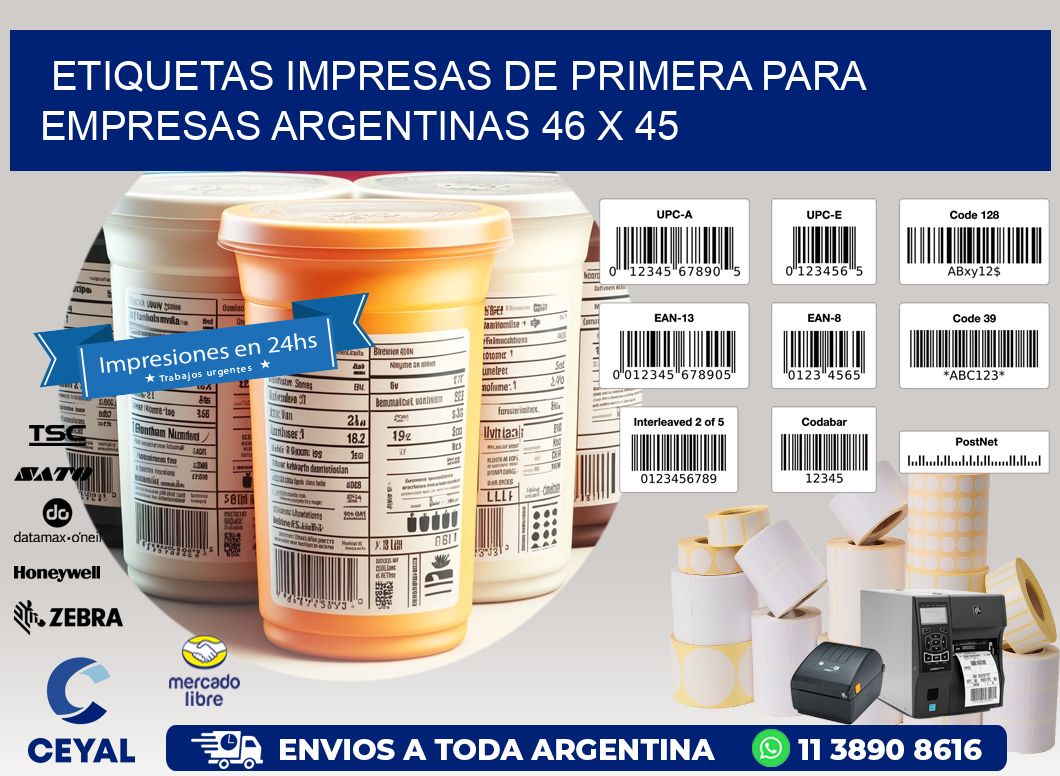 Etiquetas Impresas de Primera para Empresas Argentinas 46 x 45
