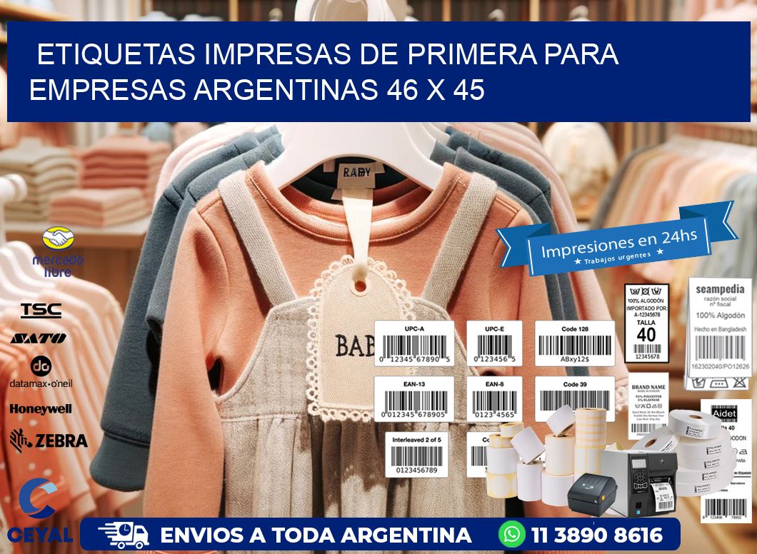 Etiquetas Impresas de Primera para Empresas Argentinas 46 x 45