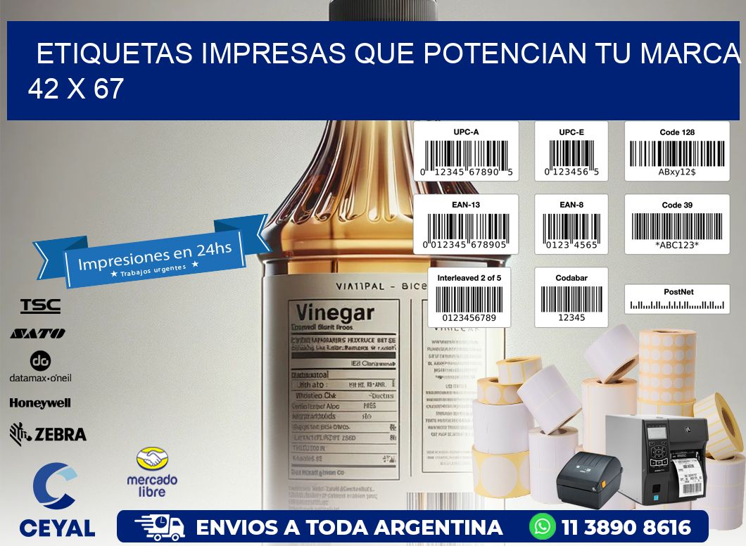 Etiquetas Impresas que Potencian tu Marca 42 x 67