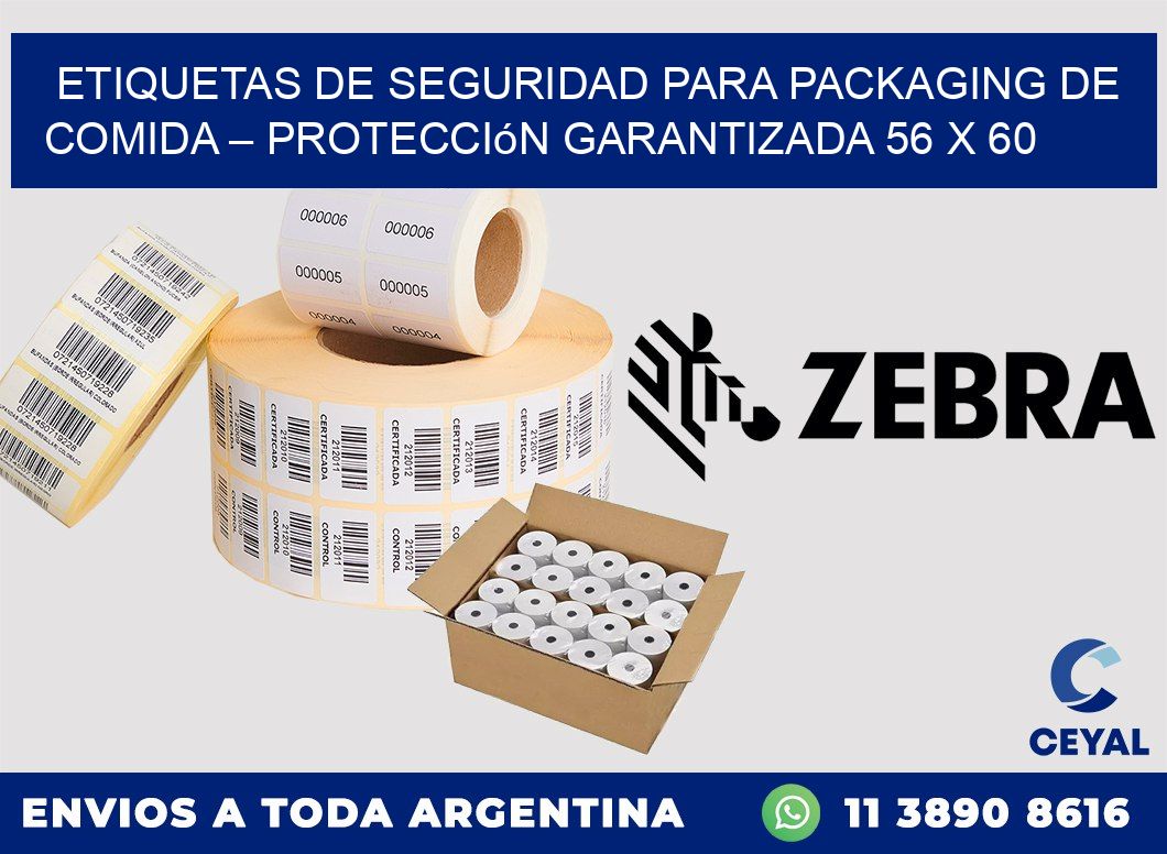 Etiquetas de seguridad para packaging de comida – Protección garantizada 56 x 60