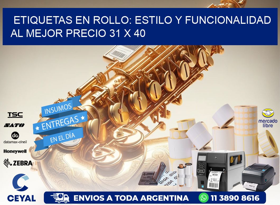 Etiquetas en Rollo: Estilo y Funcionalidad al Mejor Precio 31 x 40