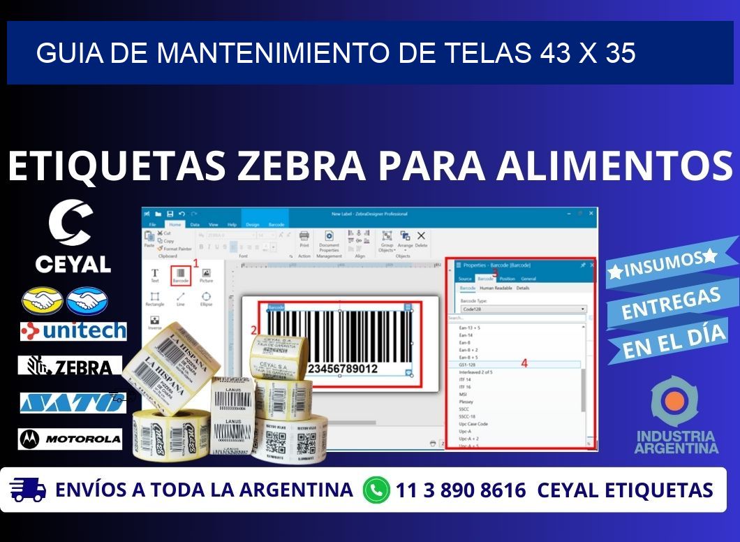 Guia de Mantenimiento de Telas 43 x 35