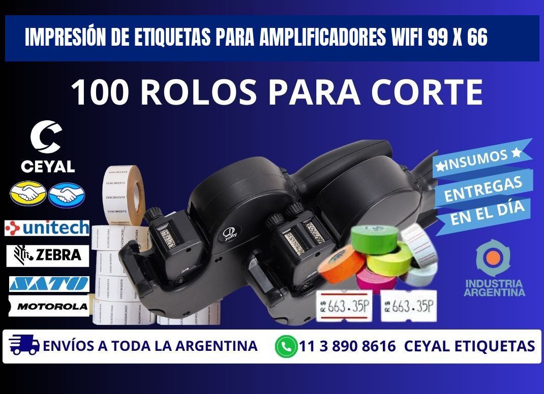 IMPRESIÓN DE ETIQUETAS PARA AMPLIFICADORES WIFI 99 x 66